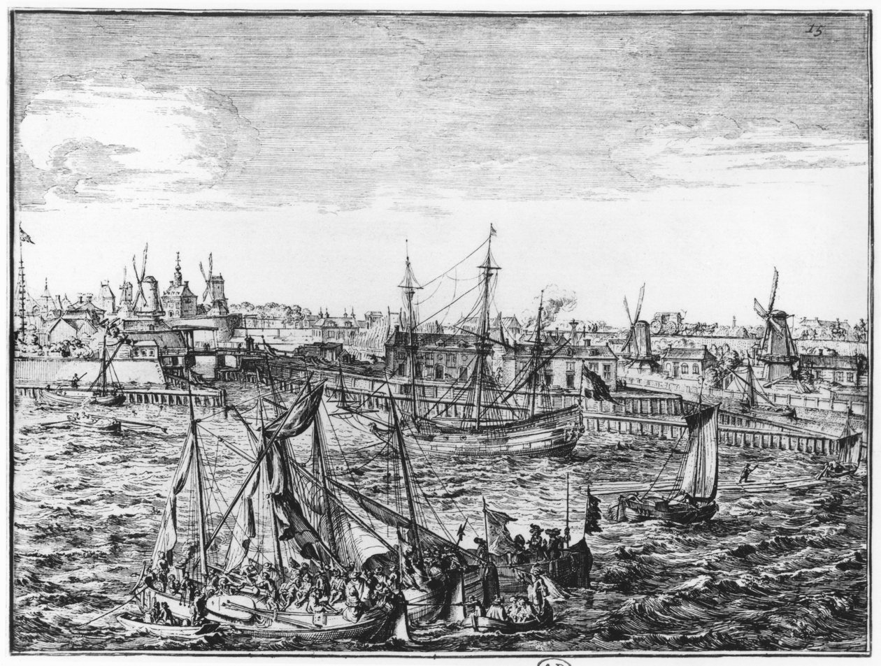 Utsikt over Rotterdam av Netherlandish School