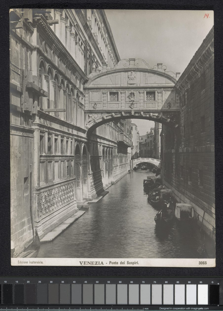 Sukkenes bro i Venetië Venezia - Sukkenes bro (tittel på objekt) av Neue Photographische Gesellschaft