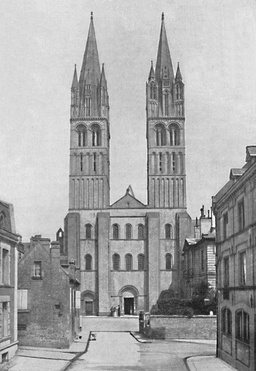 Church of St. Stephen Abbaye Aux Hommes, Caen., 1902 av Neurdein