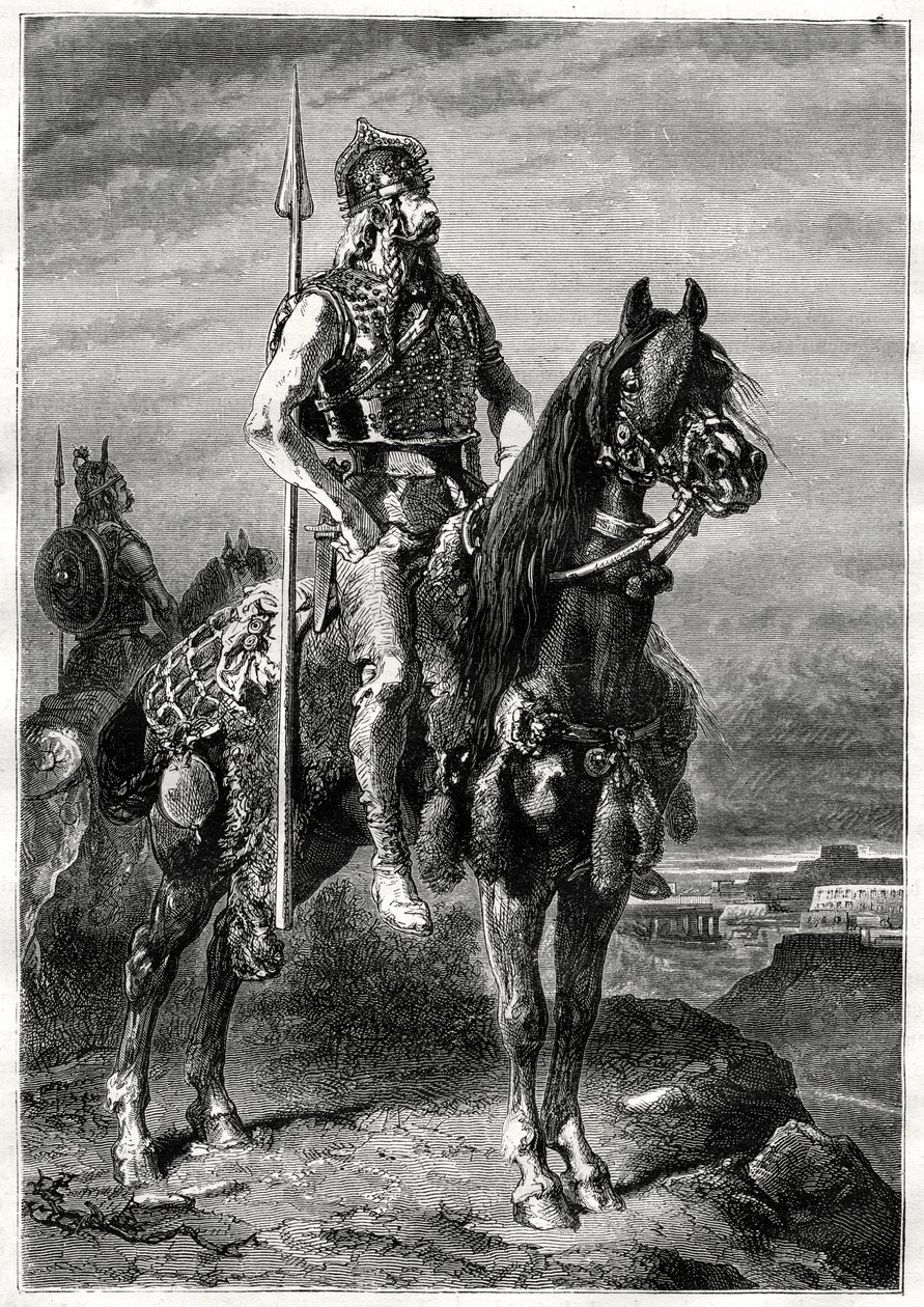 Gallisk rytter, 1800-tallet av Neuville
