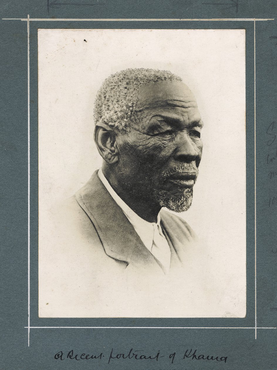 Et nylig portrett av Khama, 1921 (gelatinsølvtrykk) av Neville Jones
