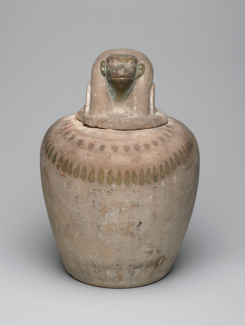 Baldakinkrukke (kalkstein) av New Kingdom Egyptian