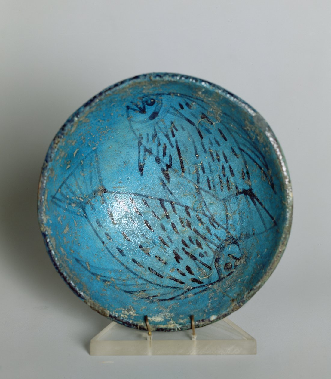 Fat dekorert med fisk (fajanse) av New Kingdom Egyptian