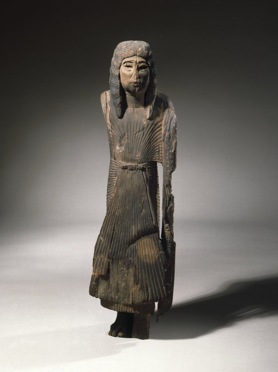 Stående statue av Si-Eset, ca. 1279-1203 f.Kr. (tre) av New Kingdom Egyptian