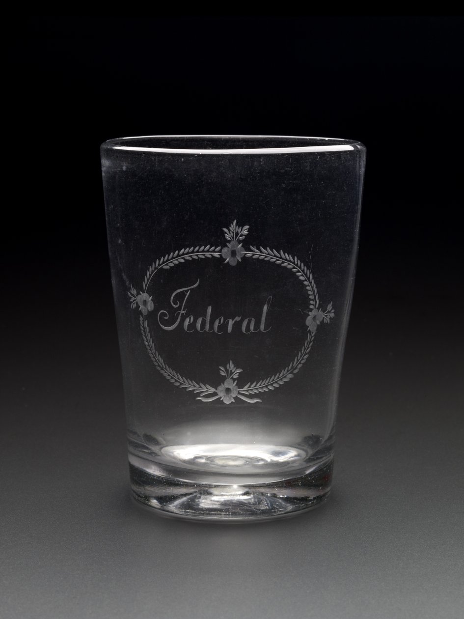 Tumler, ca. 1788-1795 (ikke-bly glass) av New Bremen Glass Manufactory