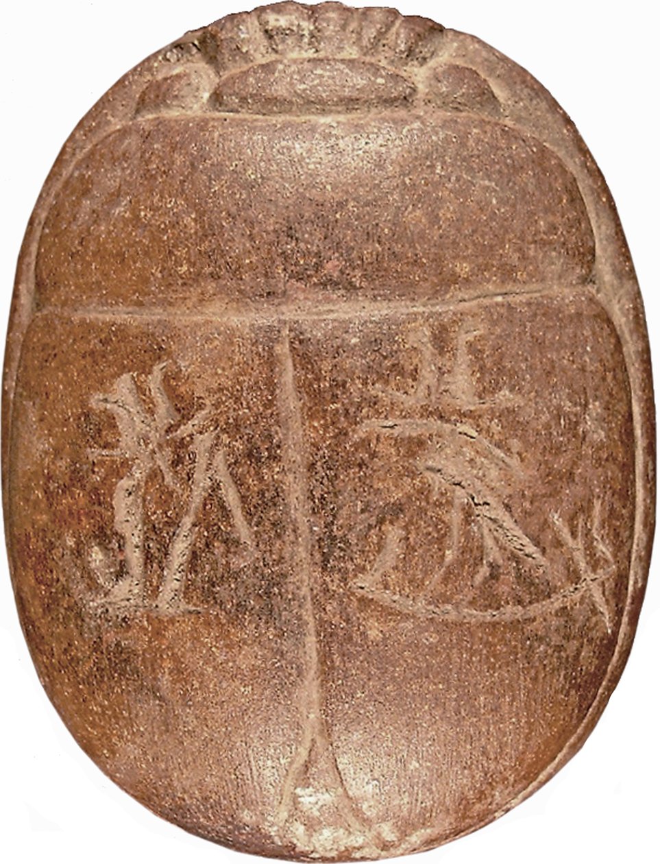 Hjerte Scarab av Hati-iay kvartsitt og spor av bladgull av New Kingdom Egyptian