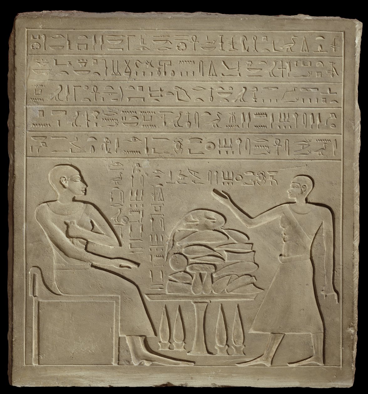 Stela of Imeny (kalkstein) av New Kingdom Egyptian