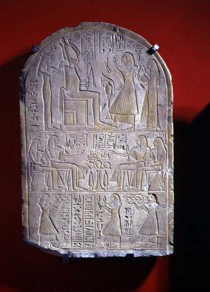 Stela av Iuny (stein) av New Kingdom Egyptian