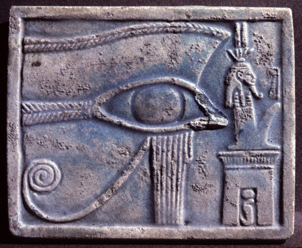 Udjat eye, New Empire (ca. 1570-1085 f.Kr.) (relieff) av New Kingdom Egyptian