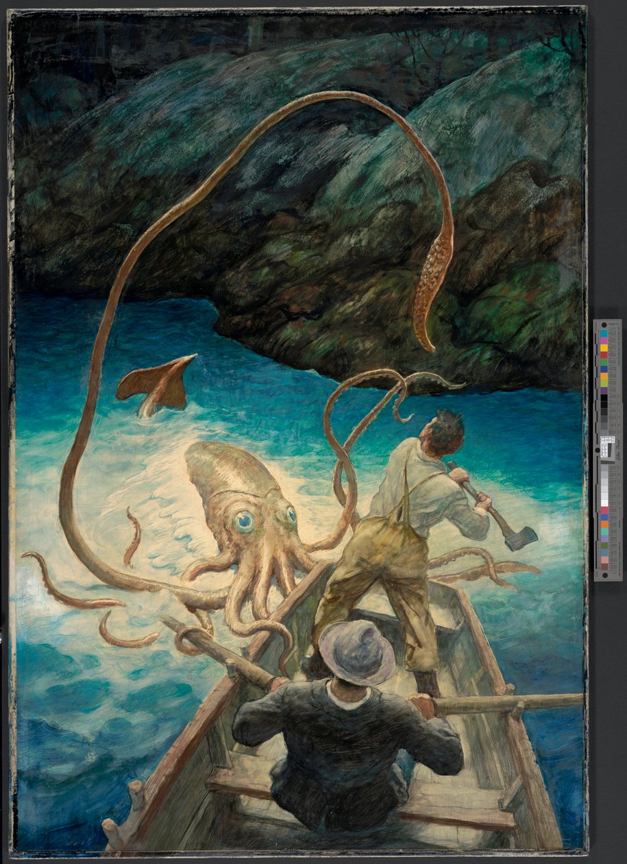 The Adventure of the Great Squid, ca. 1930-40 (olje) av Newell Convers Wyeth