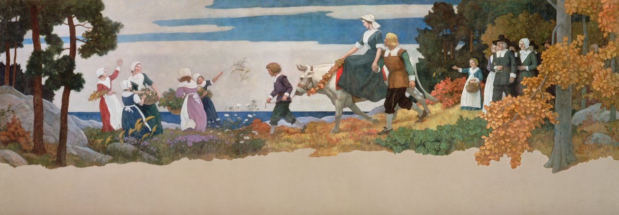 Bryllupsprosesjonen, 1941 av Newell Convers Wyeth
