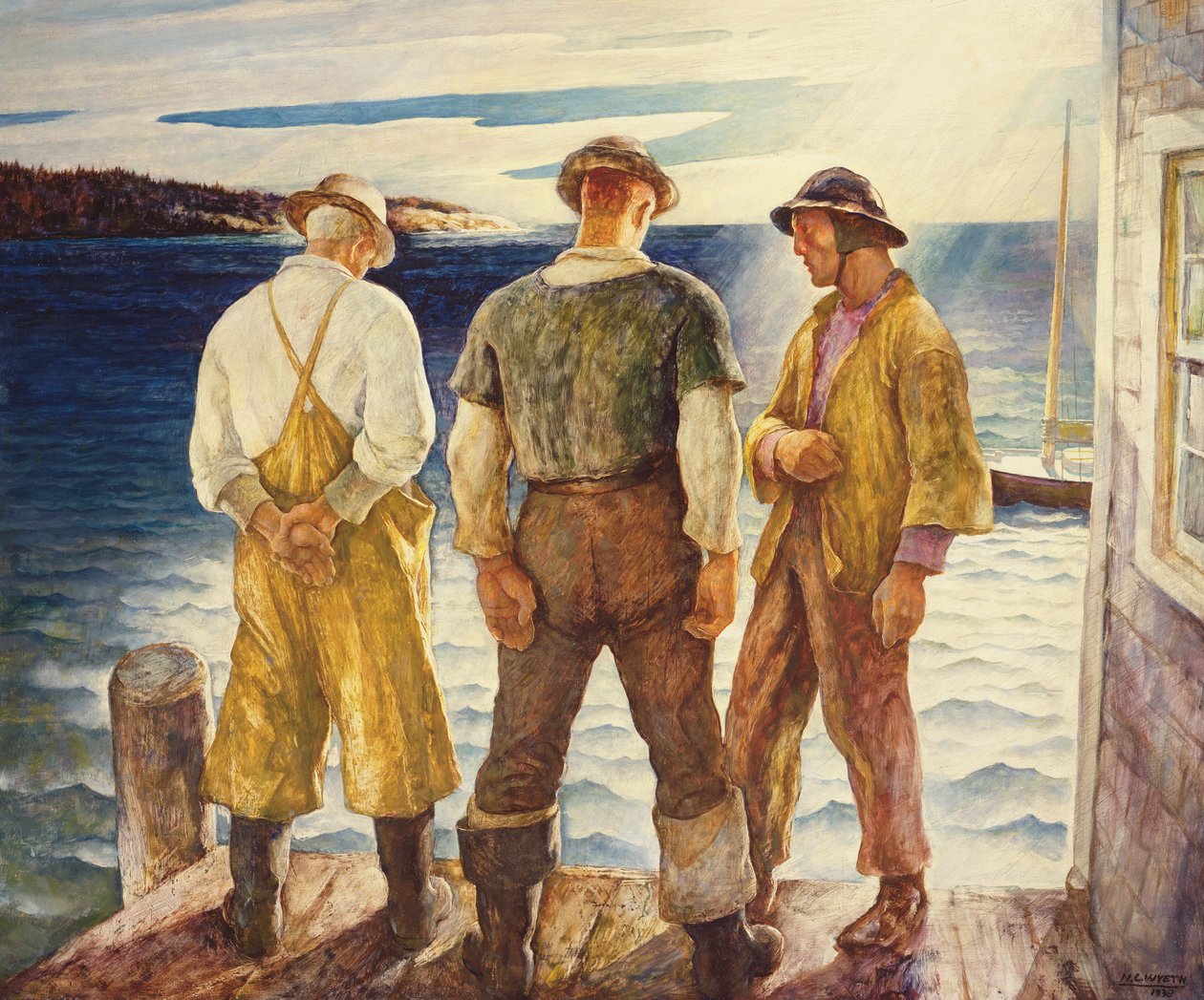 Tre fiskere, 1938 av Newell Convers Wyeth