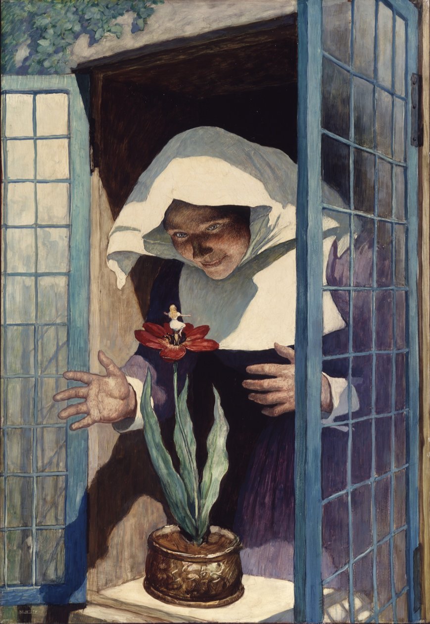 Thumbelina, 1940 (olje på renessansepanel) av Newell Convers Wyeth