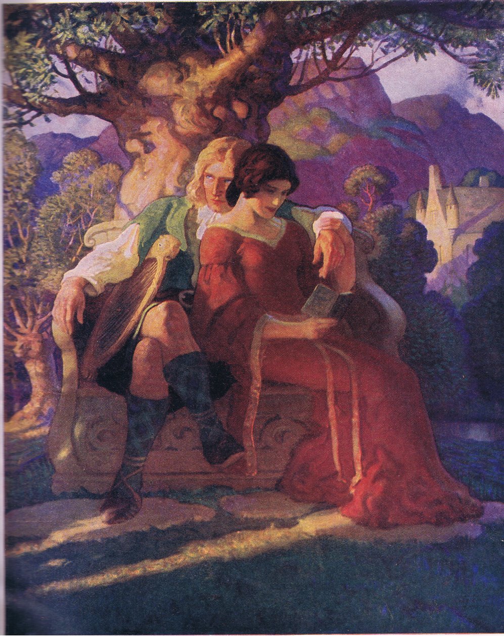 Wallace og Marion, fra The Scottish Chiefs utgitt av Charles Schribners sønner, 1930 av Newell Convers Wyeth