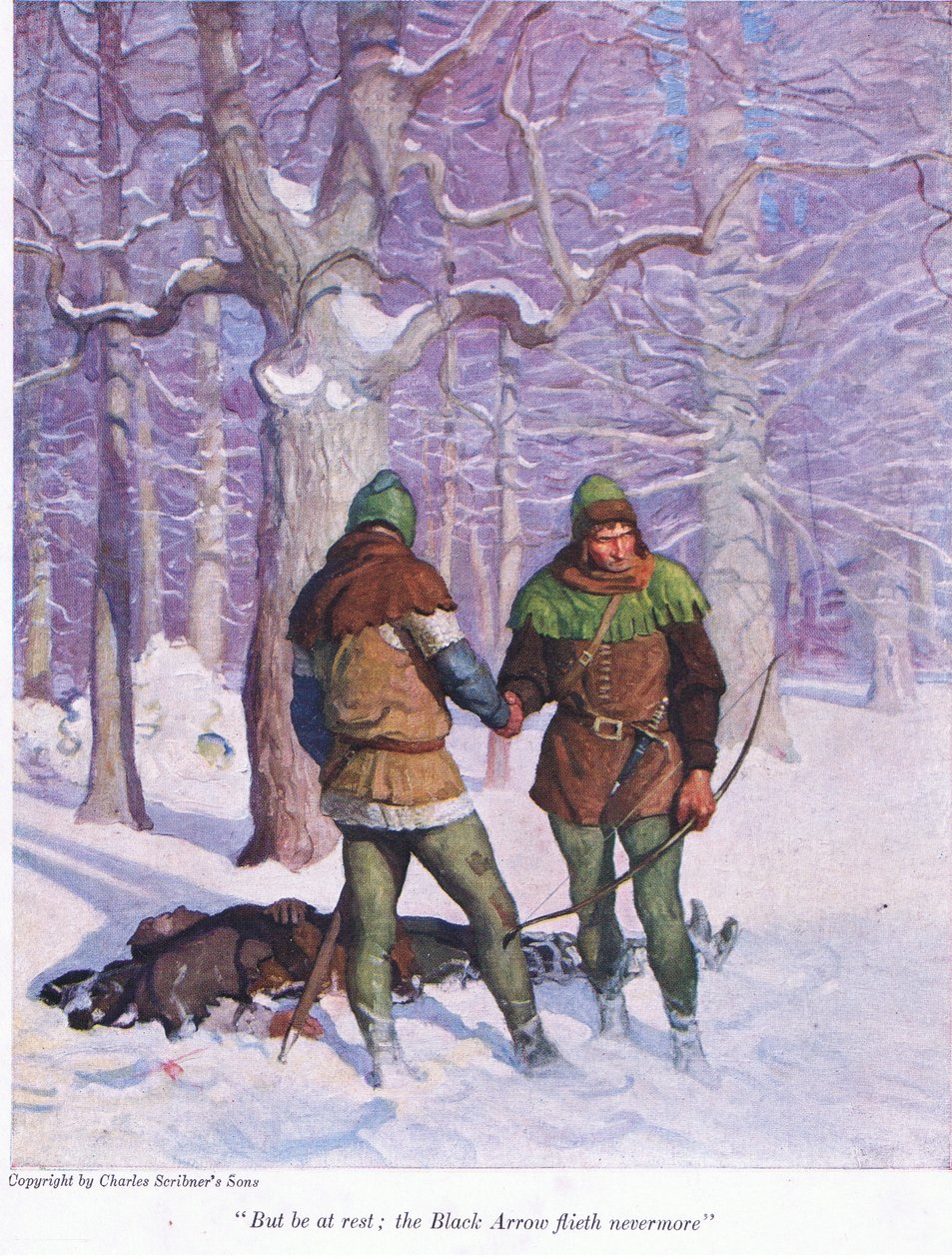 Men vær i ro, Black Arrow flyr ikke lenger, 1916 av Newell Convers Wyeth