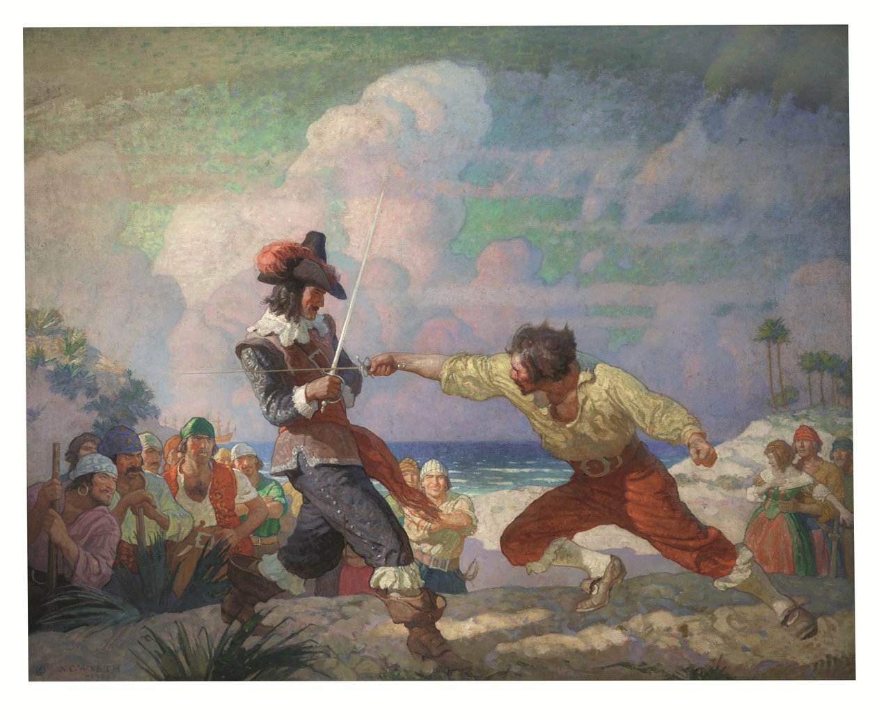 Duellen på stranden av Newell Convers Wyeth