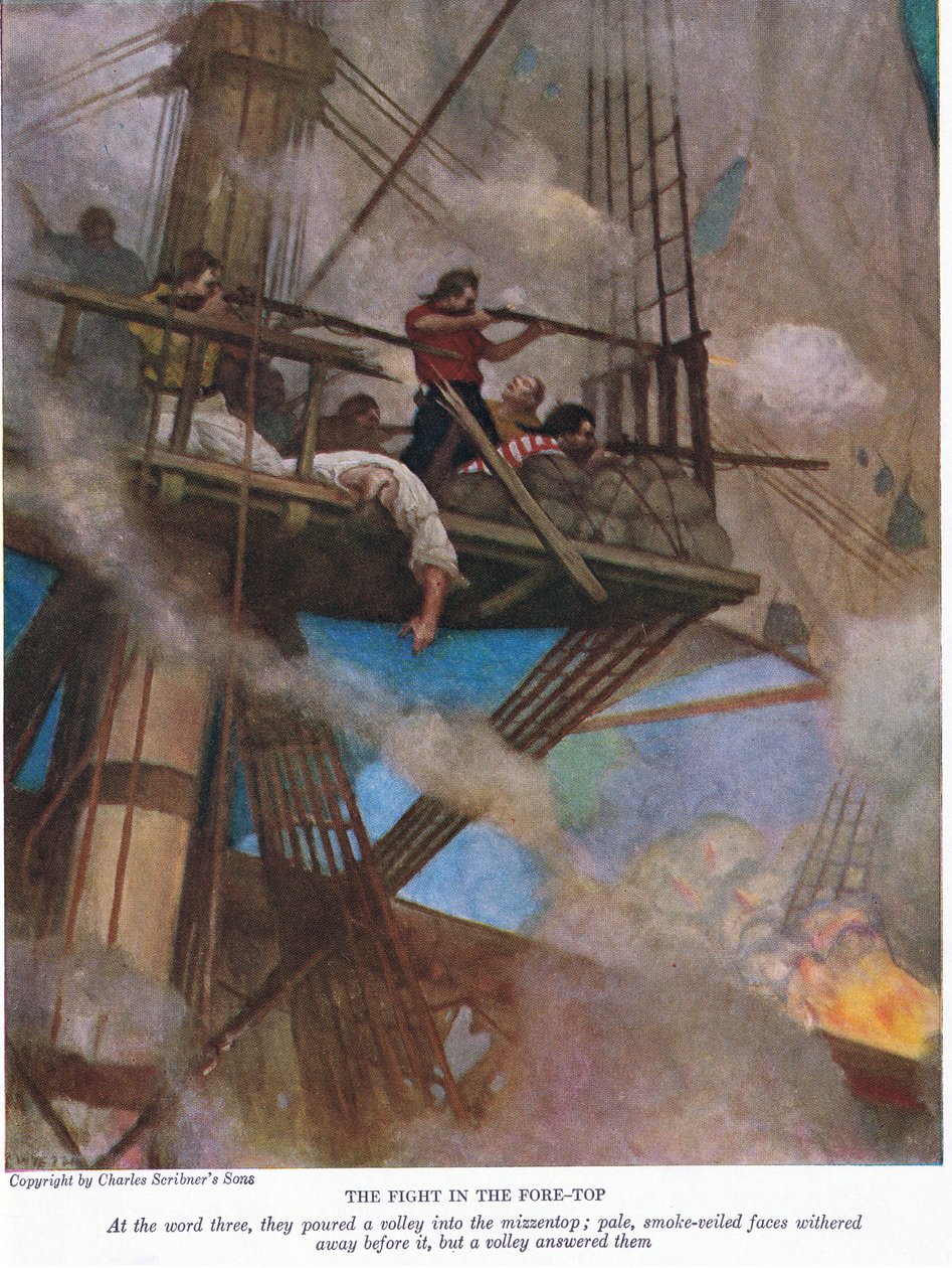 Kampen om fortoppen, 1928 av Newell Convers Wyeth