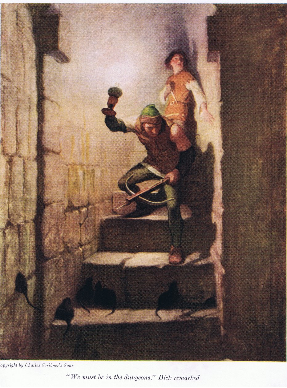 Vi må være i fangehullene, bemerket Dick, 1916 av Newell Convers Wyeth
