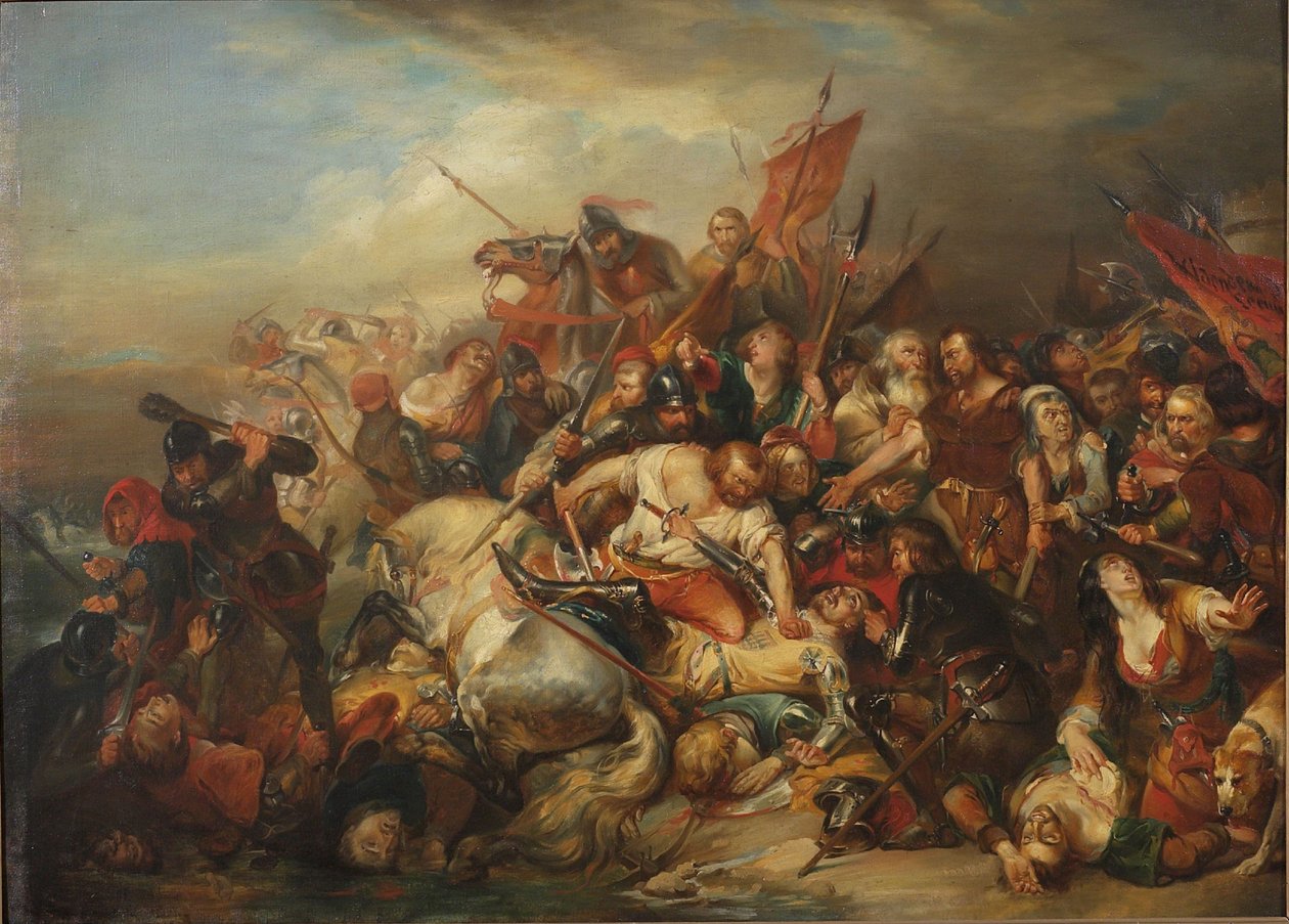 Slaget ved Golden Spurs 11. juli 1302. av Nicaise de Keyser