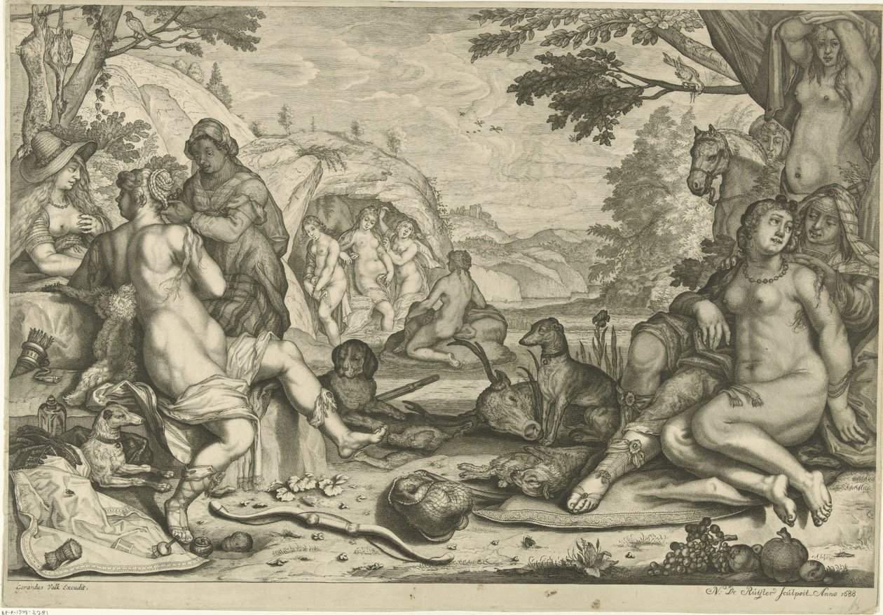 Diana i Callisto av Nicaise de Ruyter