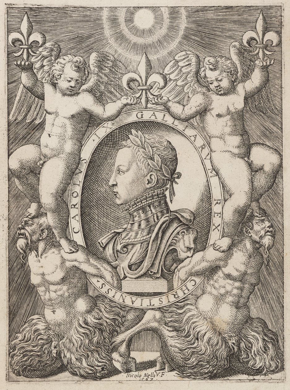Charles IX av Frankrike, pub. ca. 1567 av Niccolò Nelli