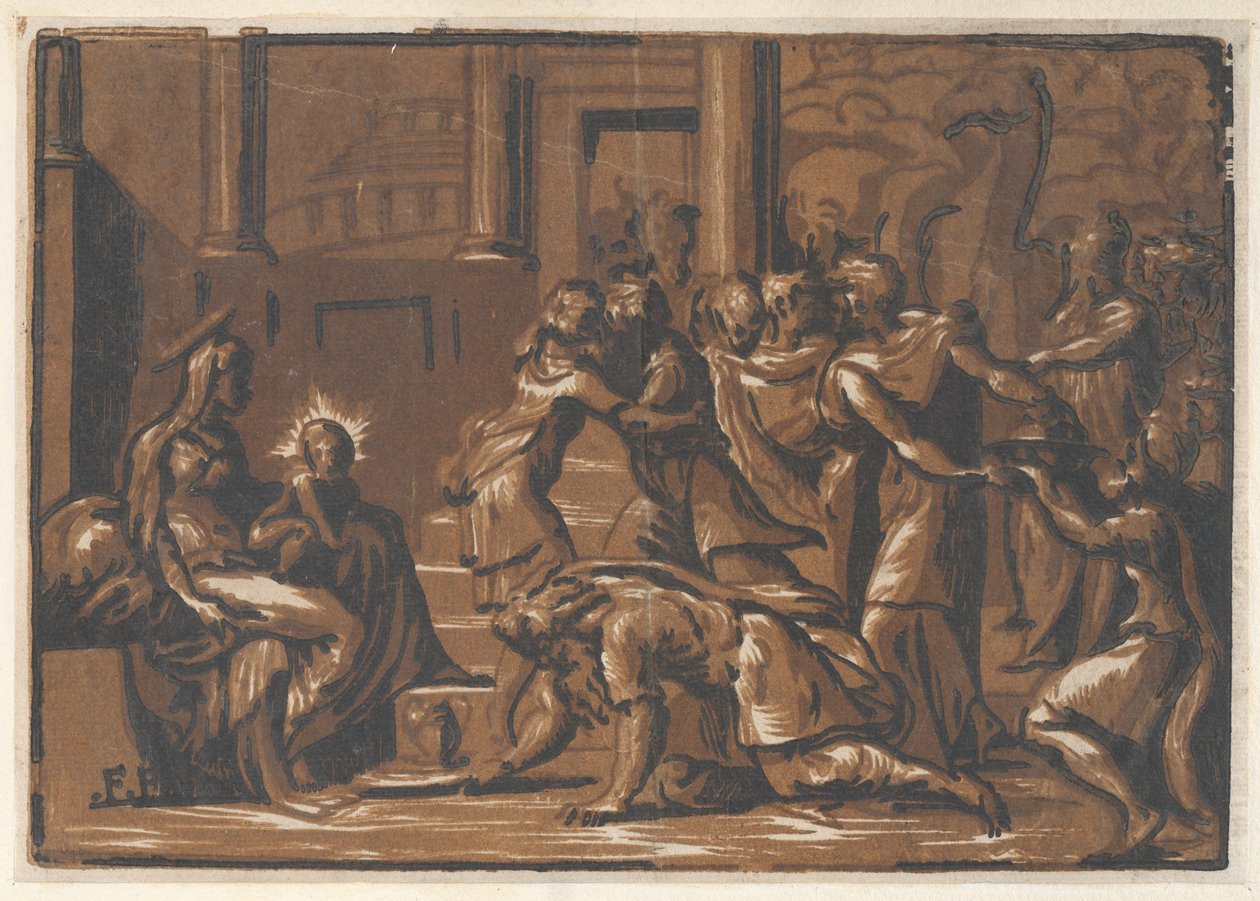 The Adoration of the Magi, 1540-50., 1540-50. av Niccolò Vicentino.