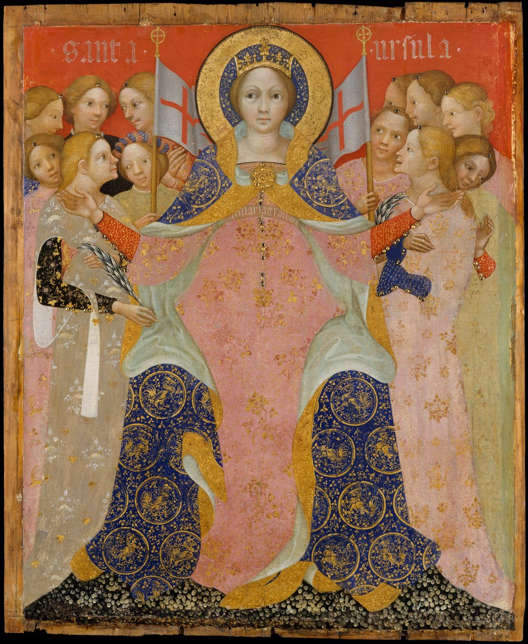 Saint Ursula og hennes jomfruer, ca. 1410. av Niccolò di Pietro