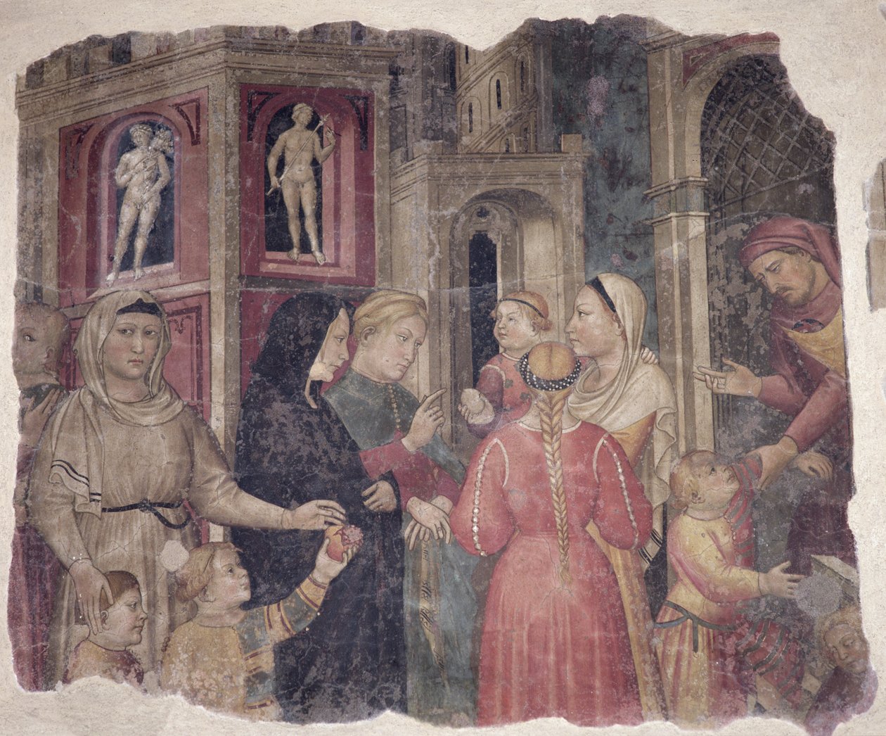 Captains of Mercy, 1386 (detalj) av Niccolò Pietro di Gerini