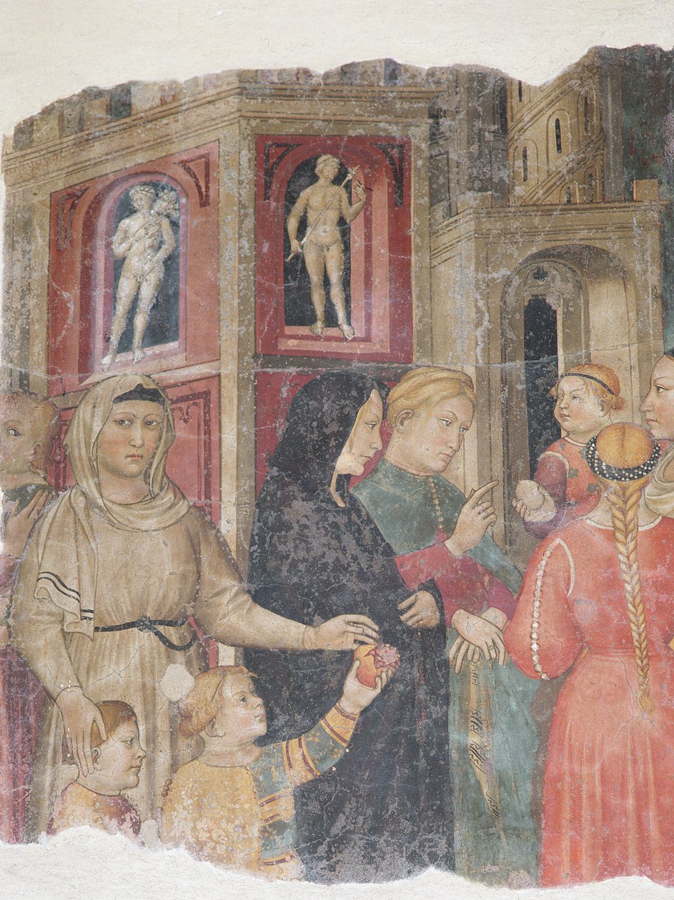 Detalj fra Captains of Mercy, 1386 av Niccolò Pietro di Gerini