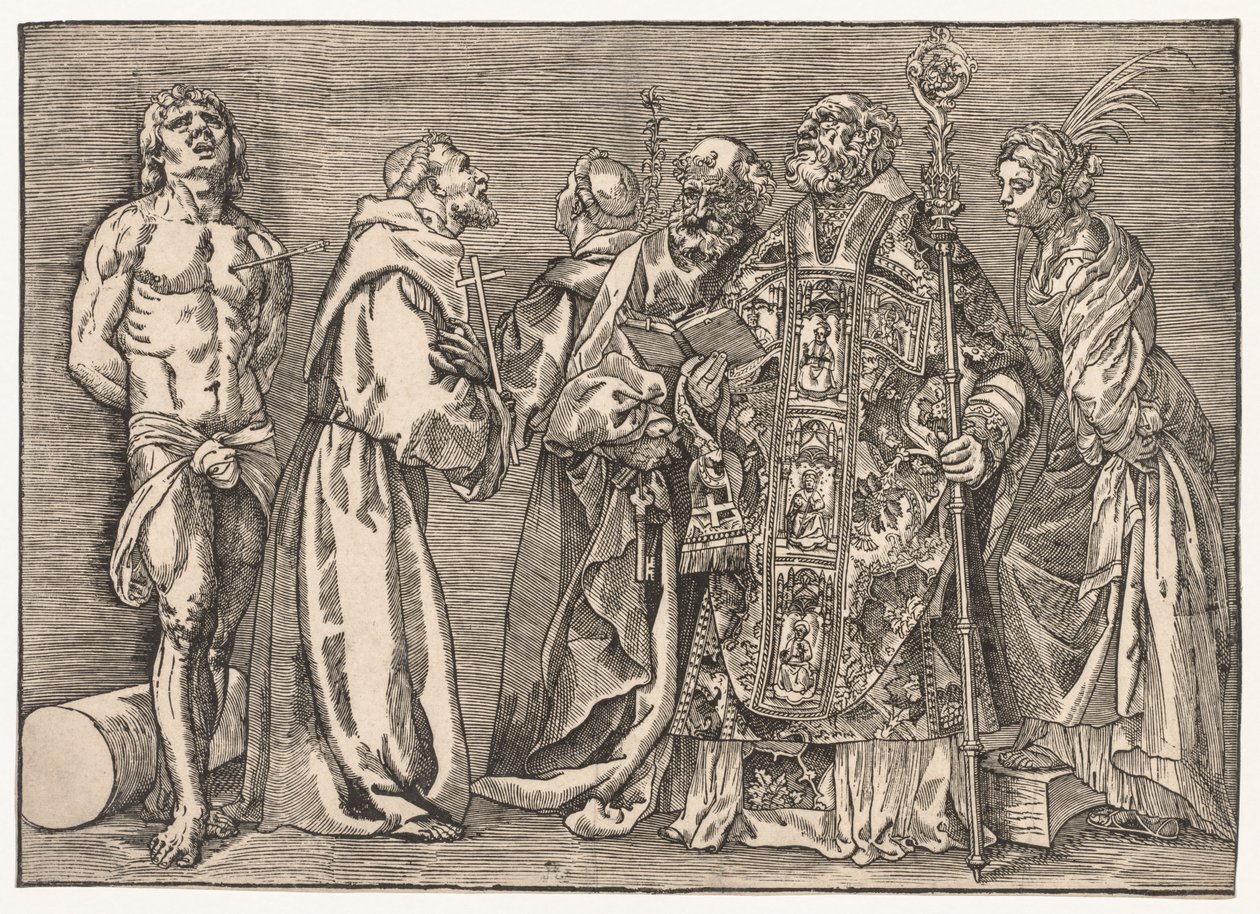 De seks hellige, ca. 1535. av Niccolo Boldrini