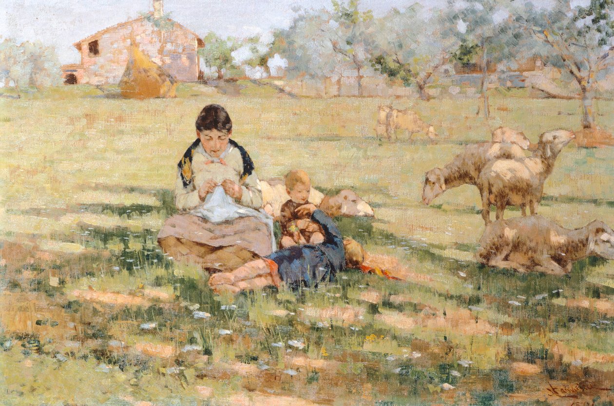 Country scene av Niccolo Cannicci
