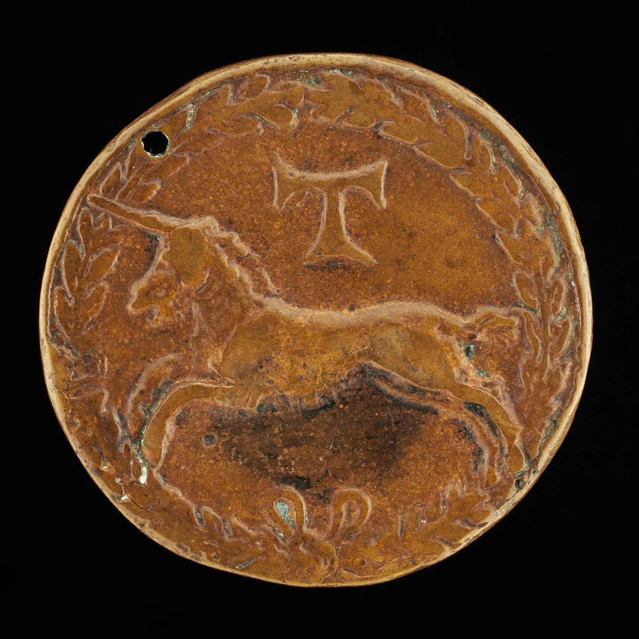 Unicorn og Tau-Cross [revers], ca. 14801486. av Niccolo Fiorentino