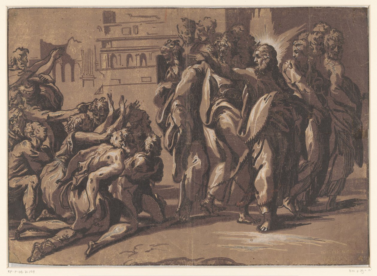 Kristus helbreder spedalske av Niccolo Vicentino