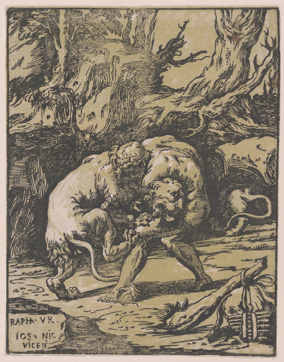 Hercules and the Nemean Lion, 1540-50., 1540-50. av Niccolo Vicentino