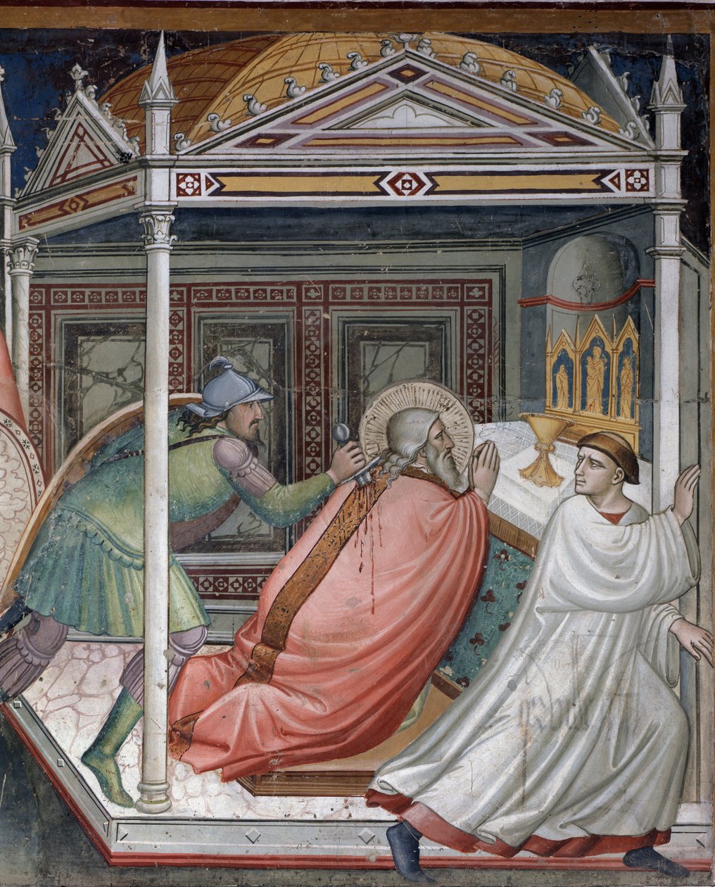 Life of St Matthew: the death of the Saint - Fresco, tidlig på 1300-tallet av Niccolo di Pietro Gerini