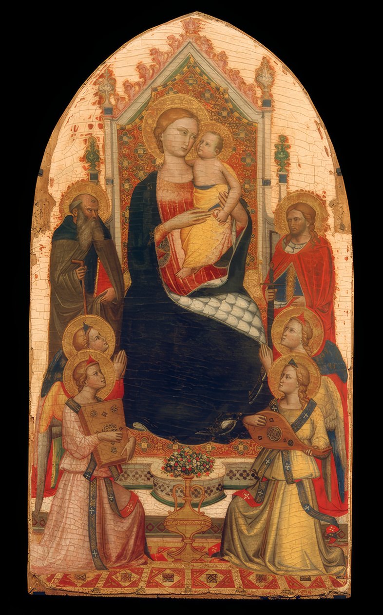 Madonna tronet med engler og helgener av Niccolo di Pietro Gerini