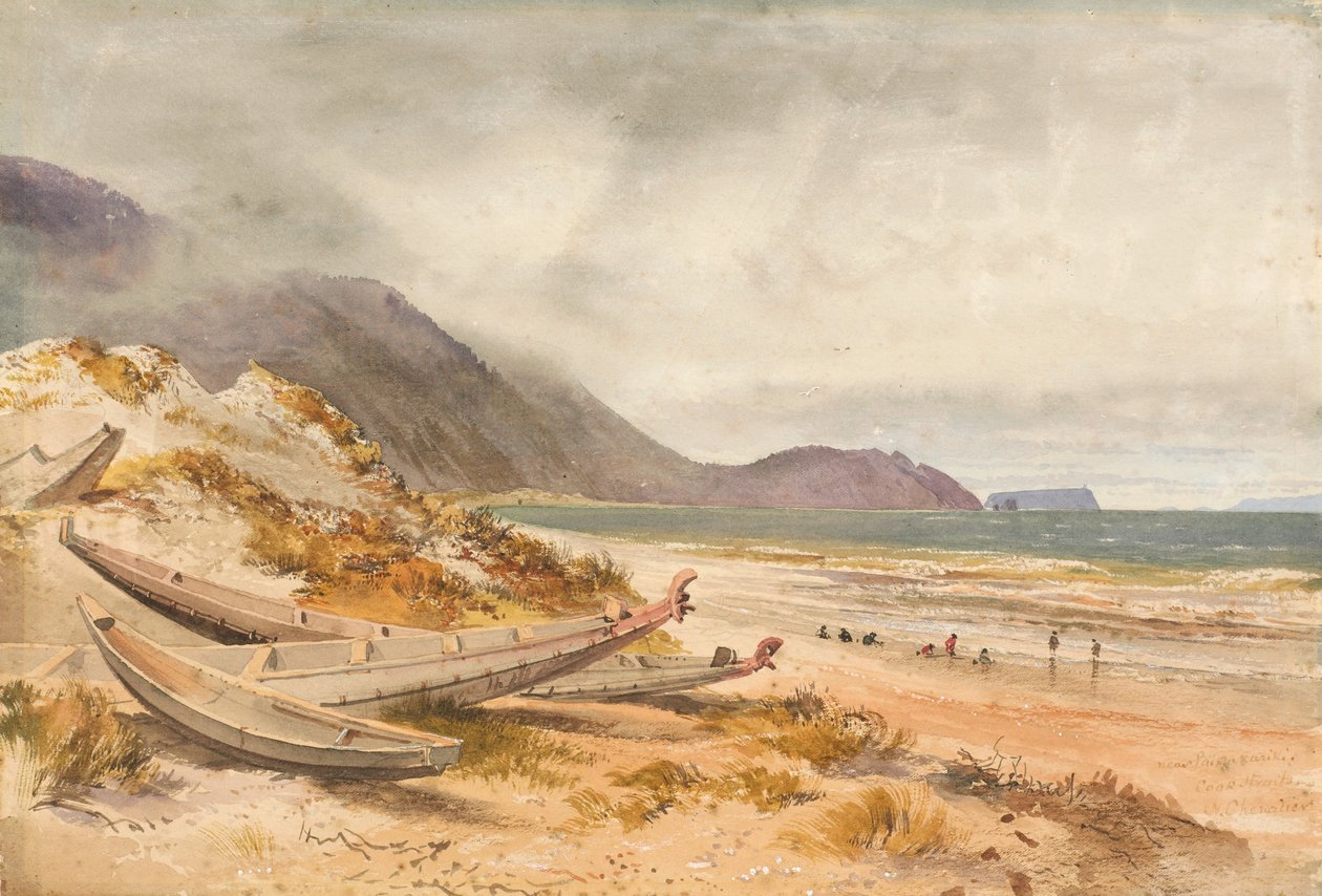 I nærheten av Paekakariki, Cook Strait av Nicholas Chevalier