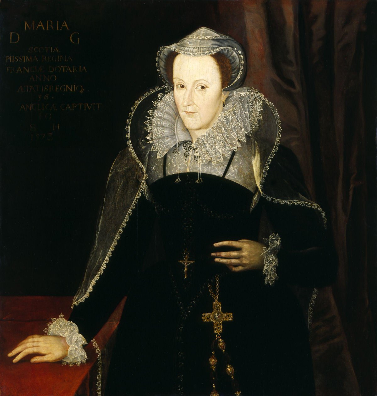Portrett av Mary Stuart, Queen of Scots, 1578 av Nicholas Hilliard