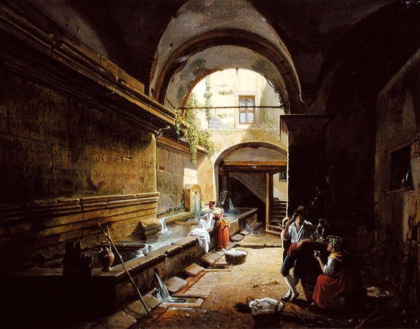The Friary Wash House (olje på lerret) (for par se 228124) av Nicholas Ambroise Chatelin