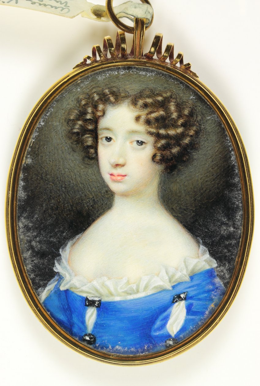 Anne Villiers, Madame Bentinck (akvarell på elfenben) av Nicholas (attr.to) Dixon