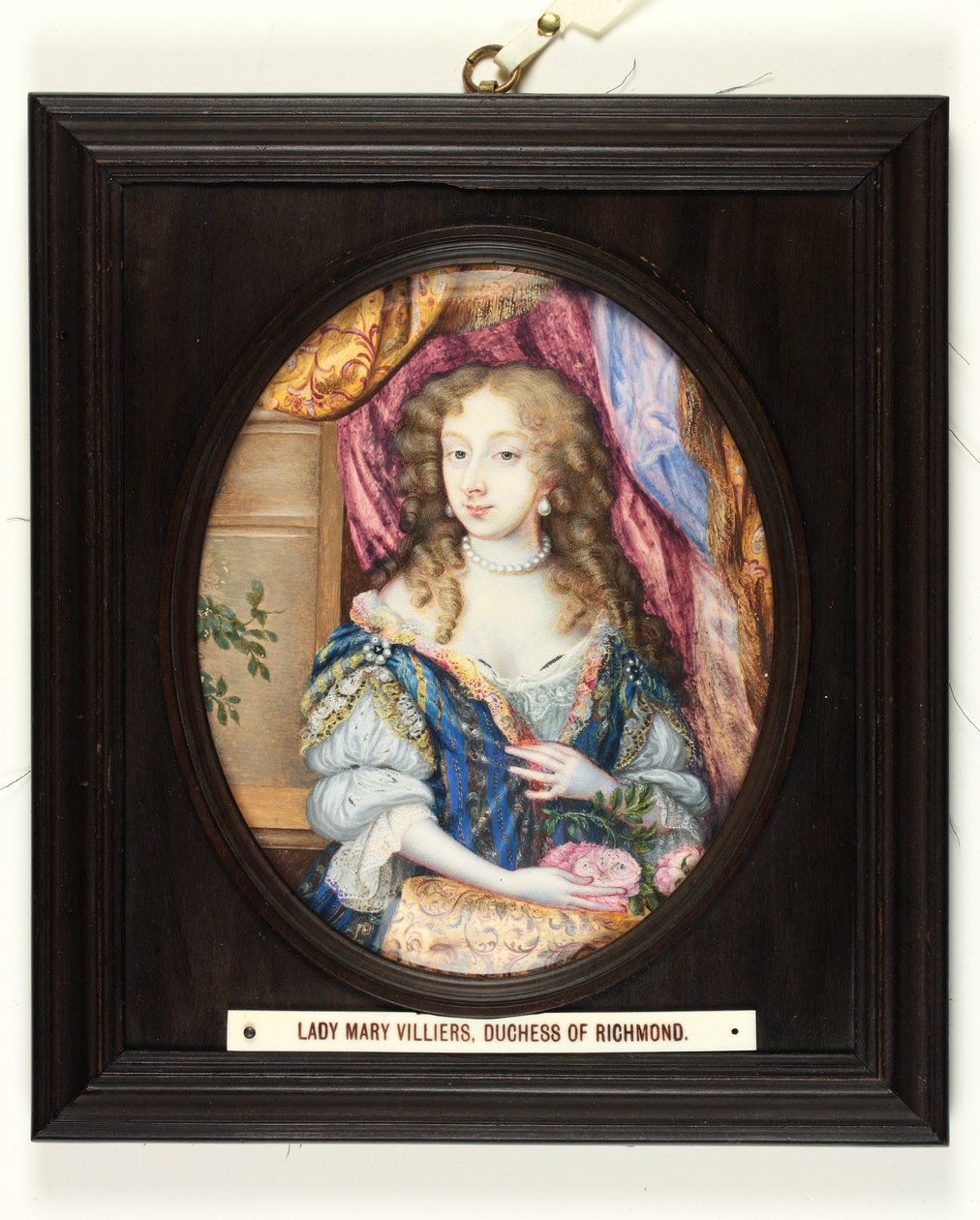 Lady Mary (Margaret) Villiers, hertuginne av Lennox og Richmond (emalje) av Nicholas (attr.to) Dixon