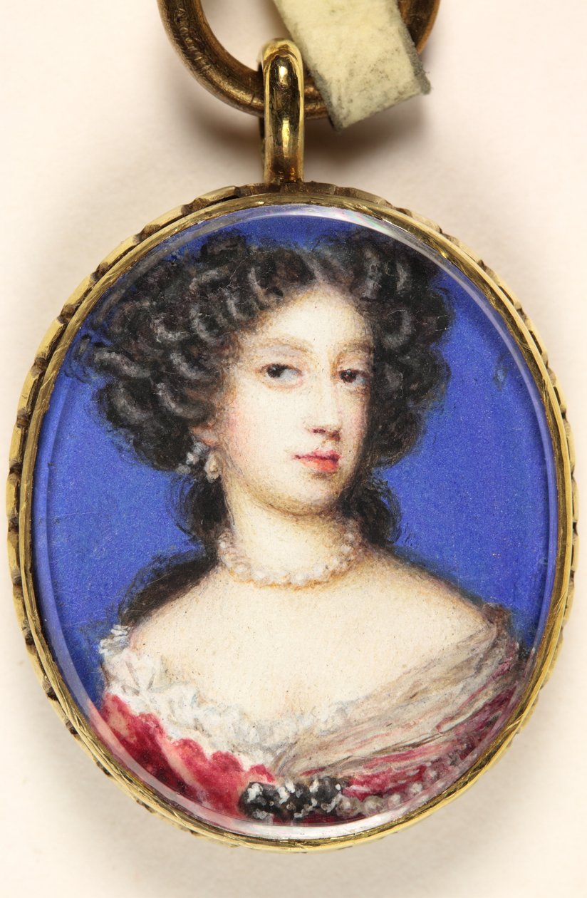Mary Of Modena (akvarell på vellum) av Nicholas Dixon