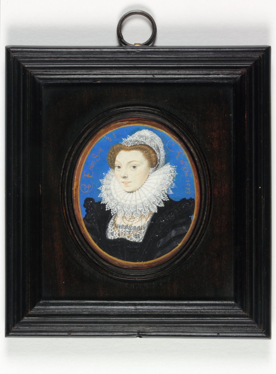 En dame tradisjonelt identifisert som Mary Queen of Scots av Nicholas Hilliard