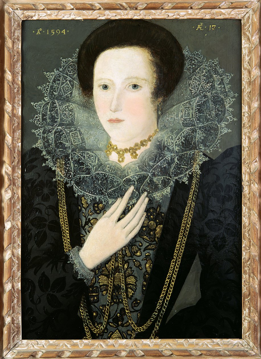 Dorothy Huddelston (nee Dormer), 1594 av Nicholas Hilliard