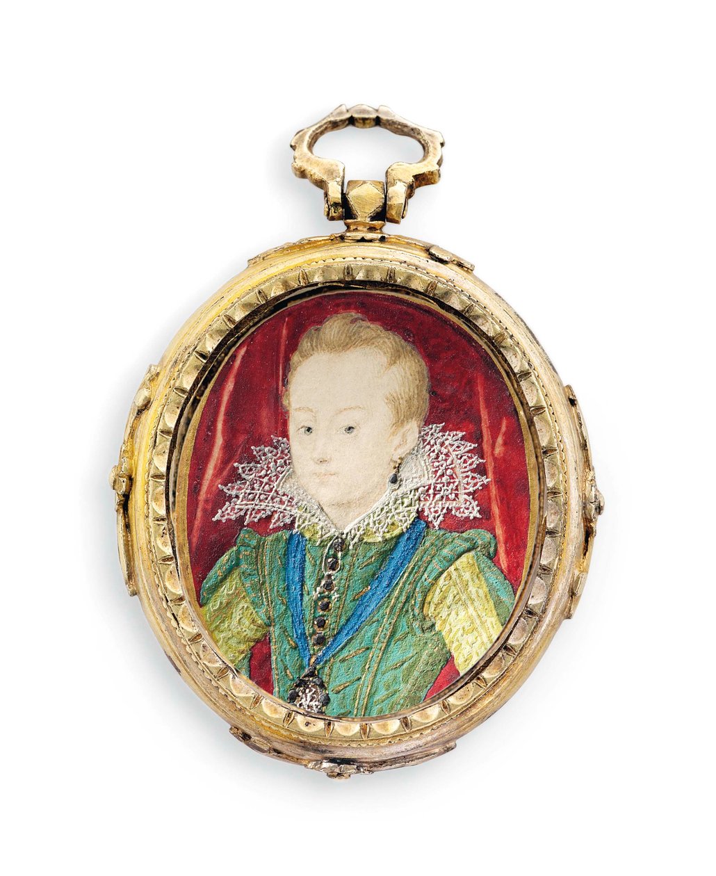 Kong Charles I da hertugen av York, som gutt (vellum i senere forgylt metallramme) av Nicholas Hilliard