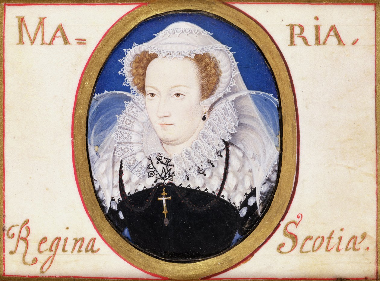 Mary Queen of Scots (1542-87) (gouache på vellum) av Nicholas Hilliard