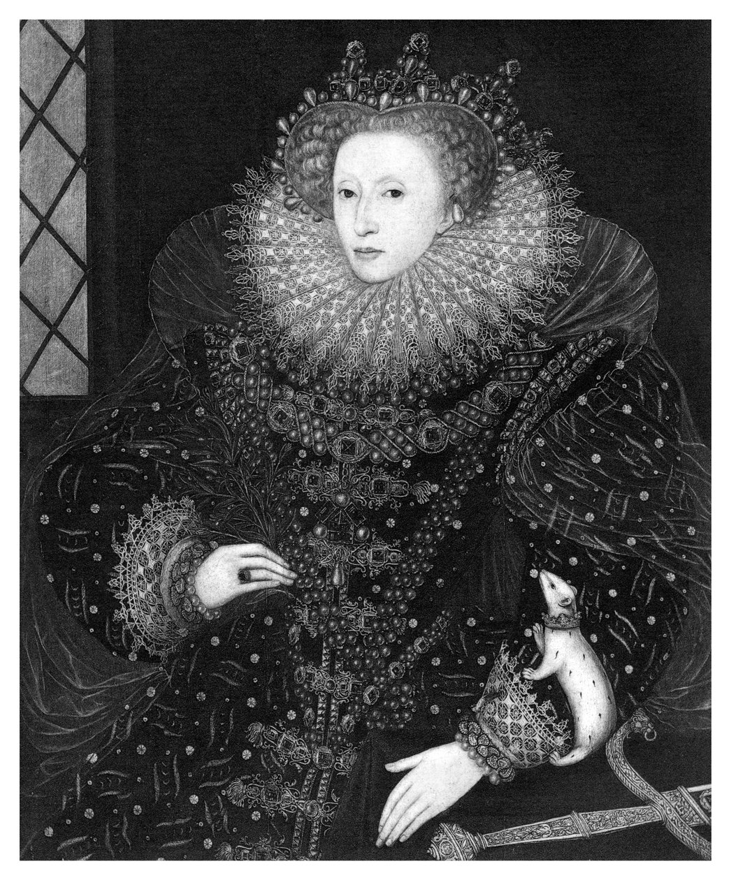Dronning Elizabeth, Hermelinportrettet, 1585, 1896. av Nicholas Hilliard