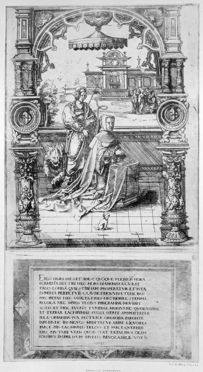 Epitafium av Margaret av Østerrike av Nicholas Hogenberg