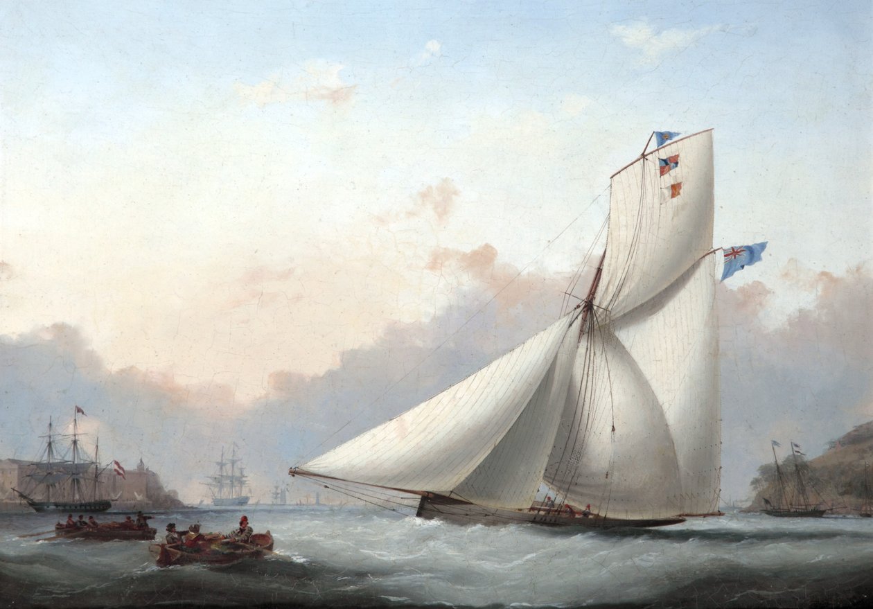 En kutteryacht i Plymouth Sound av Nicholas Matthews Condy