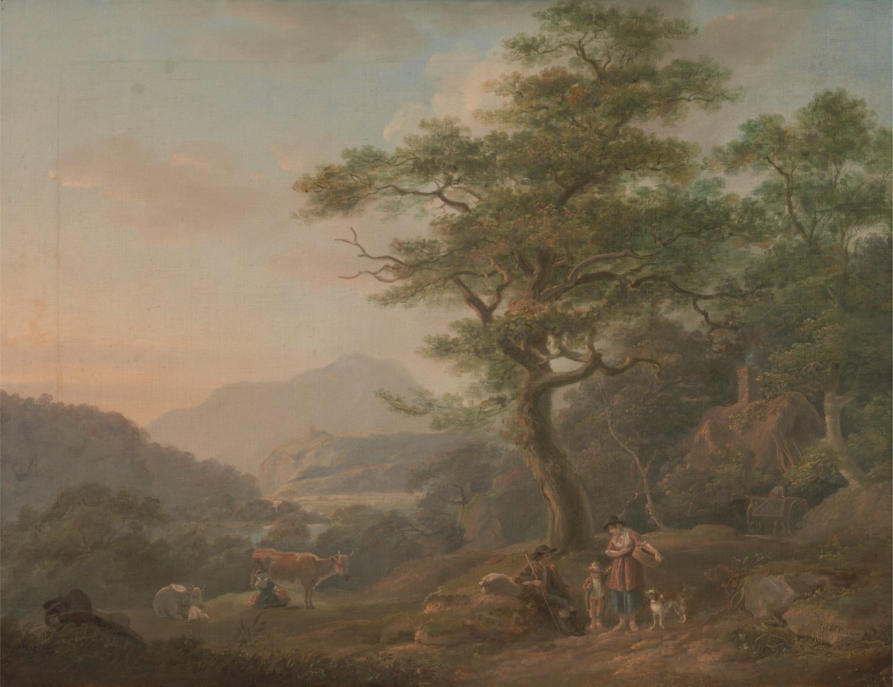 Et landskap med figurer av Nicholas Pocock